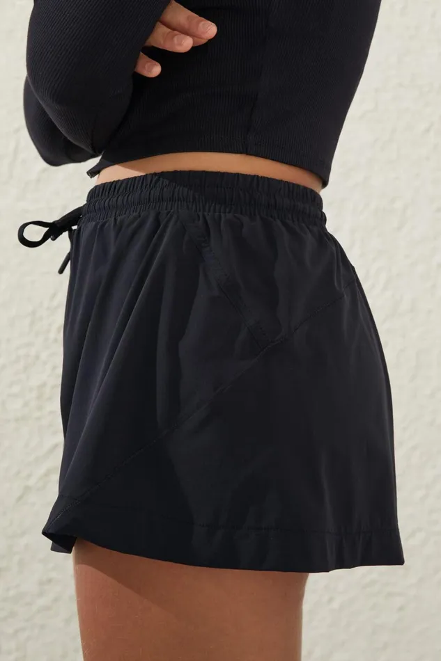 Women Shorts and Skirts Cotton On Woven Flippy Short Black