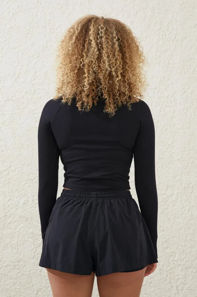 Women Shorts and Skirts Cotton On Woven Flippy Short Black