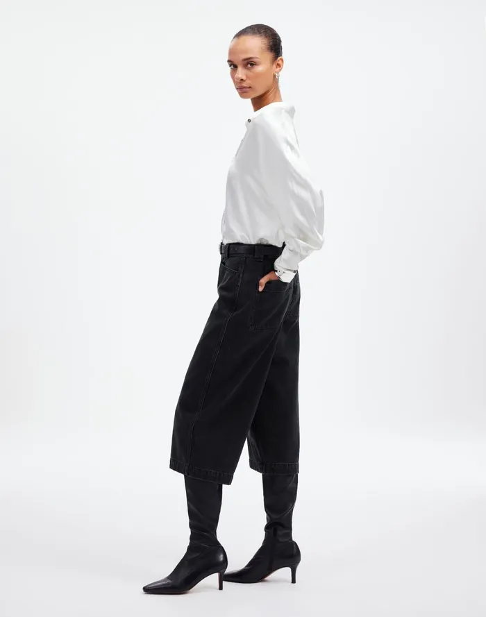 Women Shorts Madewell Denim Culottes In Jonston Wash Johnston Wash