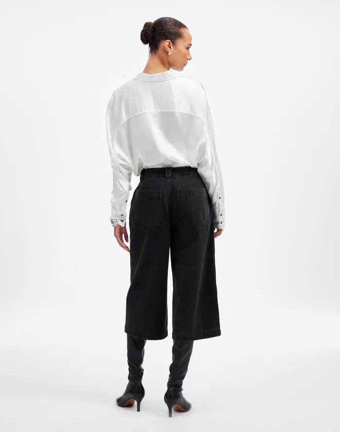 Women Shorts Madewell Denim Culottes In Jonston Wash Johnston Wash