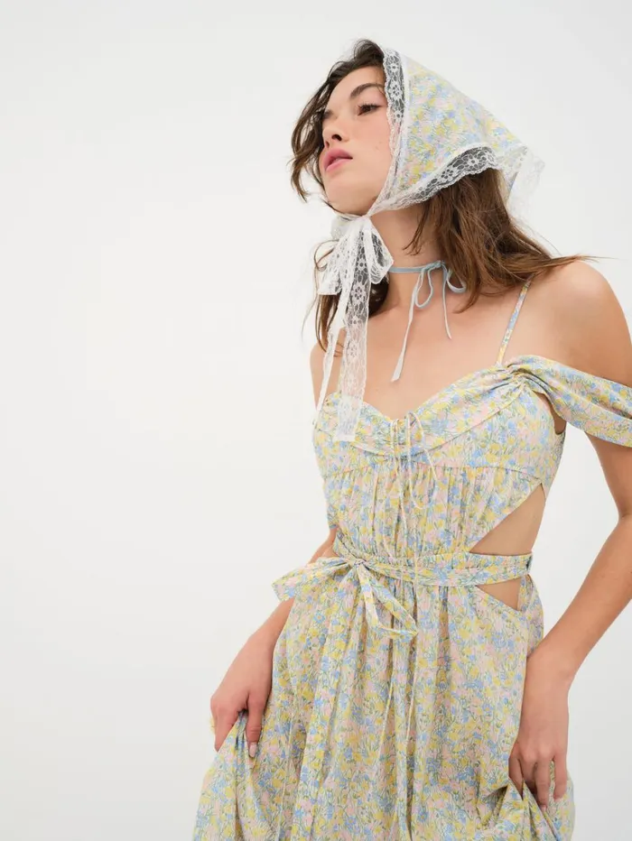 Women Sibylla Midi Dress Green For Love and Lemons Dresses Women Sibylla Midi Dress Green For Love and Lemons Dresses
