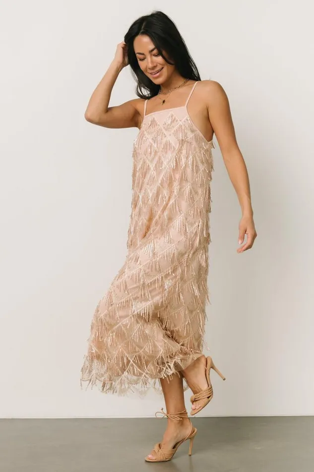 Women Sidney Sequin Dress Gold Baltic Born Embellished and Sequined