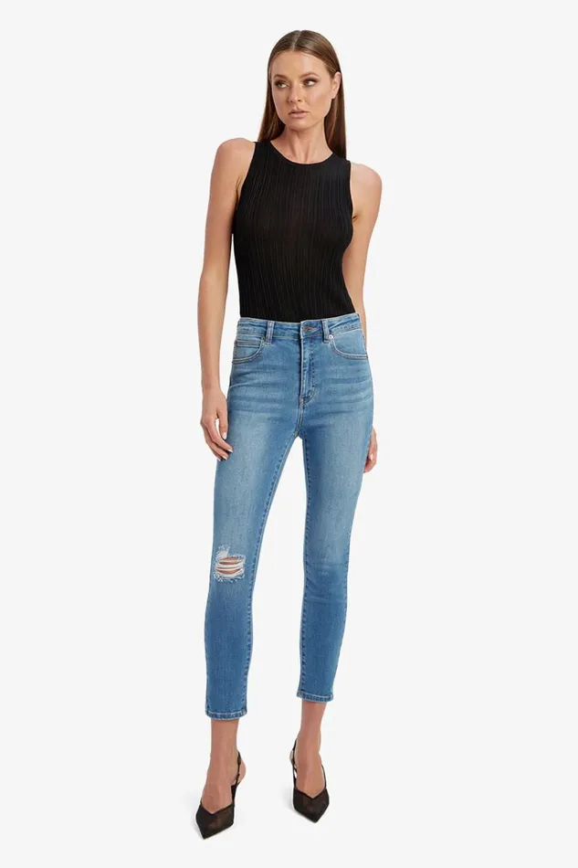 Women Skinny Jean Bardot Khloe Hi Crop Jeans In Dark Denim Dark Denim Women Skinny Jean Bardot Khloe Hi Crop Jeans In Dark Denim Dark Denim