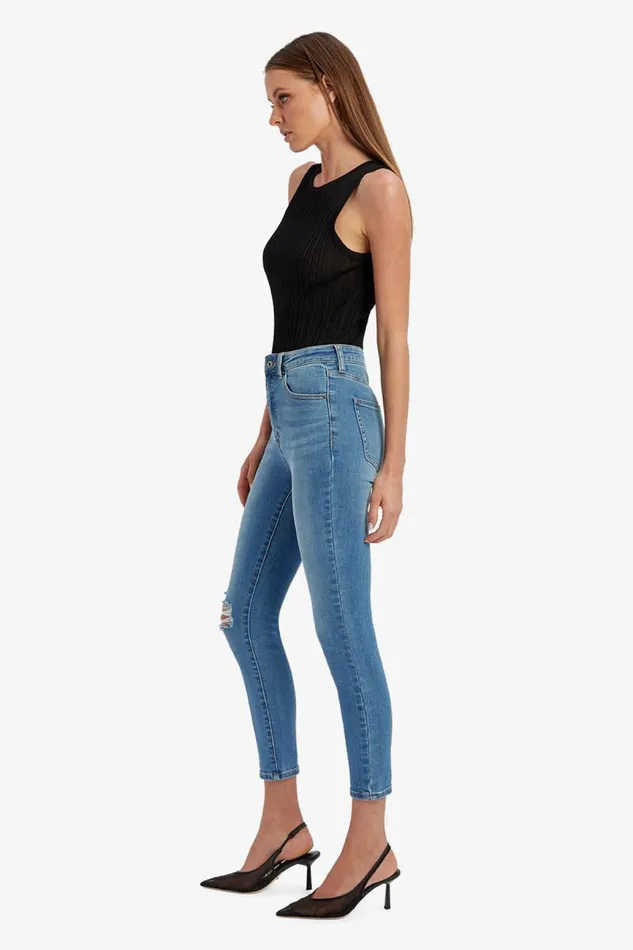 Women Skinny Jean Bardot Khloe Hi Crop Jeans In Dark Denim Dark Denim Women Skinny Jean Bardot Khloe Hi Crop Jeans In Dark Denim Dark Denim