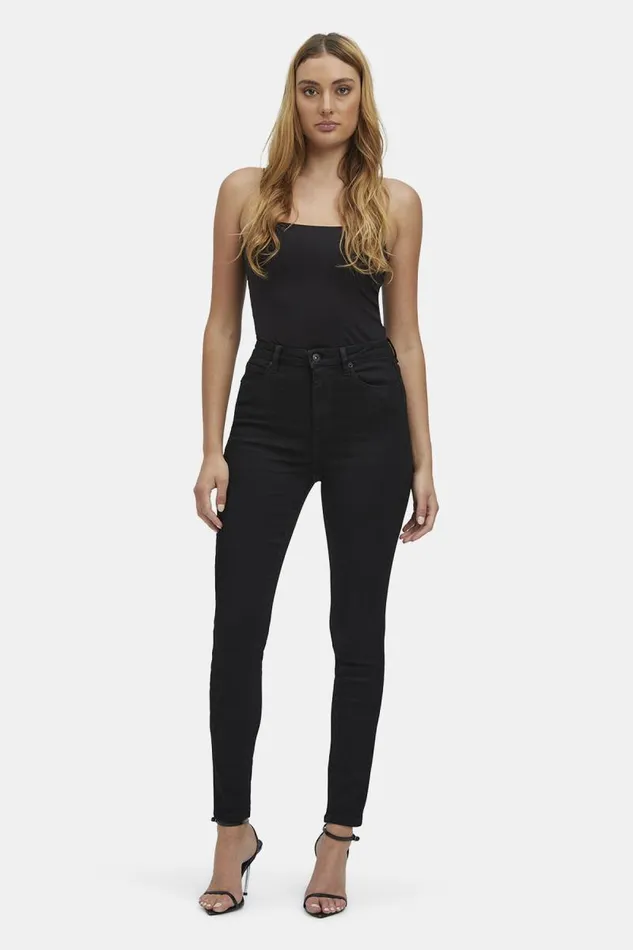 Women Skinny Jean Bardot Khloe Hi Jeans In Black Black Women Skinny Jean Bardot Khloe Hi Jeans In Black Black