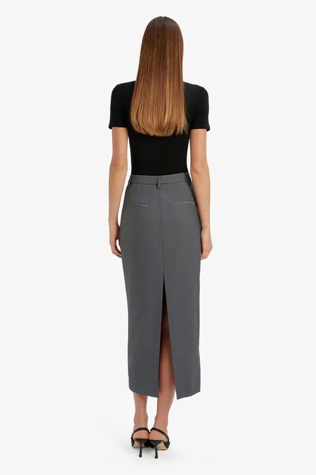 Women Skirts Bardot Amiah Mid Rise Maxi Skirt In Dark Grey Dark Grey