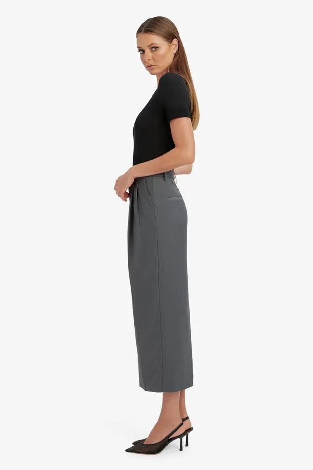 Women Skirts Bardot Amiah Mid Rise Maxi Skirt In Dark Grey Dark Grey