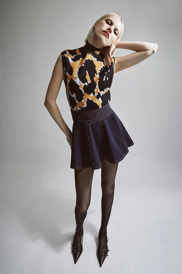 Women Skirts Bardot Aruba Denim Mini Skirt In Dark Dark