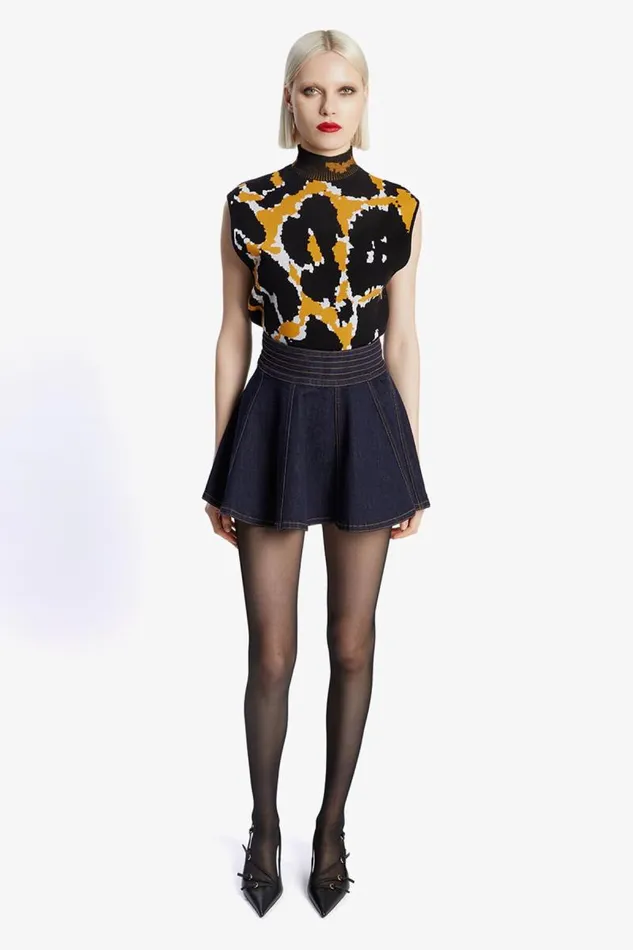 Women Skirts Bardot Aruba Denim Mini Skirt In Dark Dark