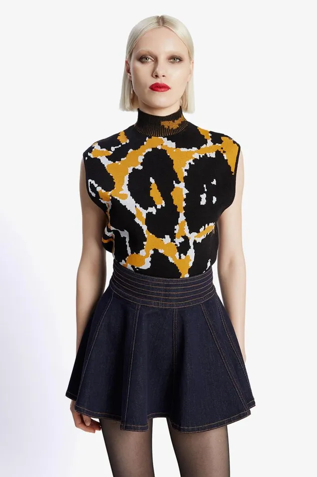 Women Skirts Bardot Aruba Denim Mini Skirt In Dark Dark