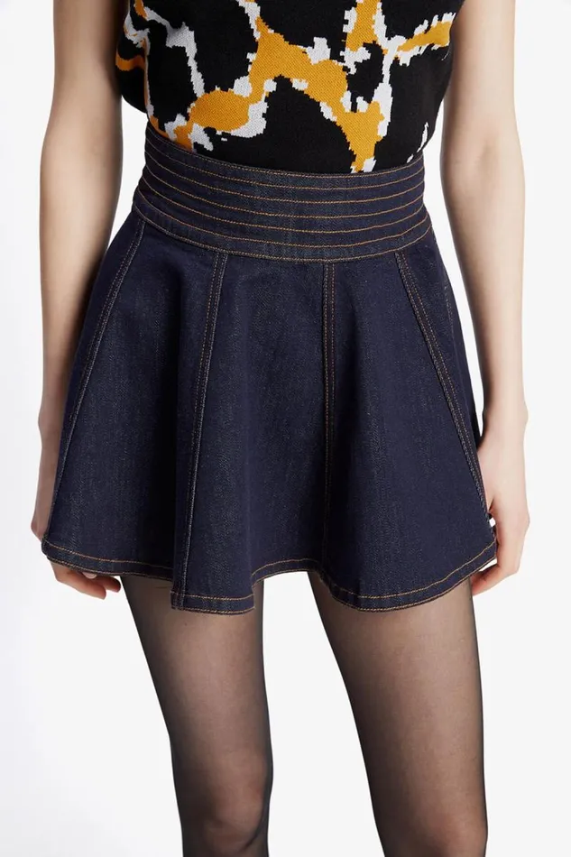 Women Skirts Bardot Aruba Denim Mini Skirt In Dark Dark