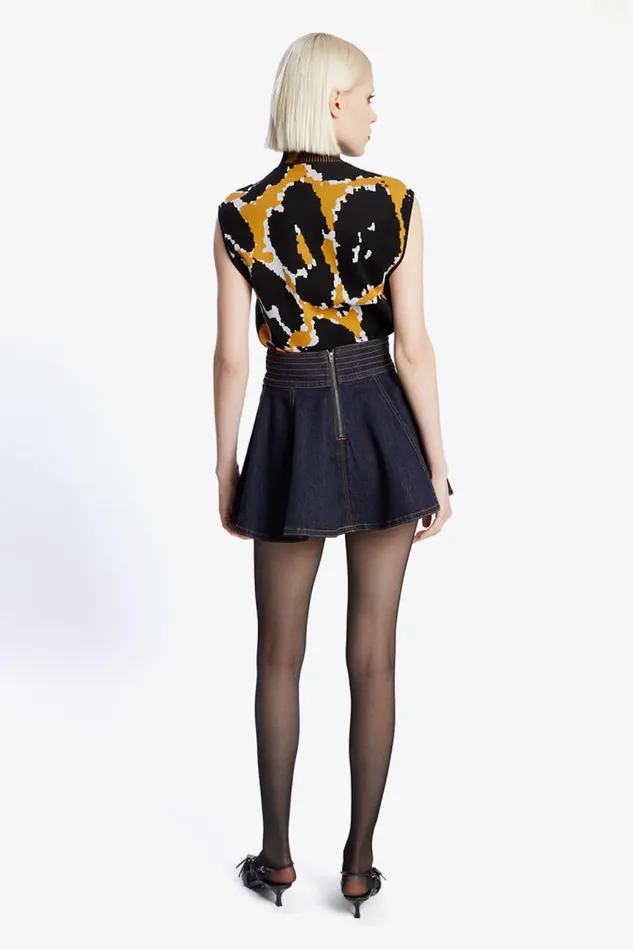Women Skirts Bardot Aruba Denim Mini Skirt In Dark Dark