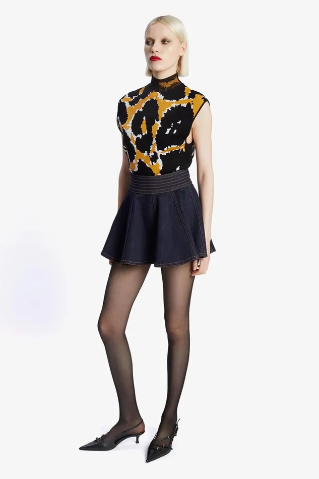 Women Skirts Bardot Aruba Denim Mini Skirt In Dark Dark