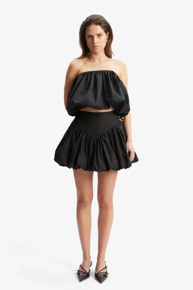 Women Skirts Bardot Lissett Poplin Mini Skirt In Black Black