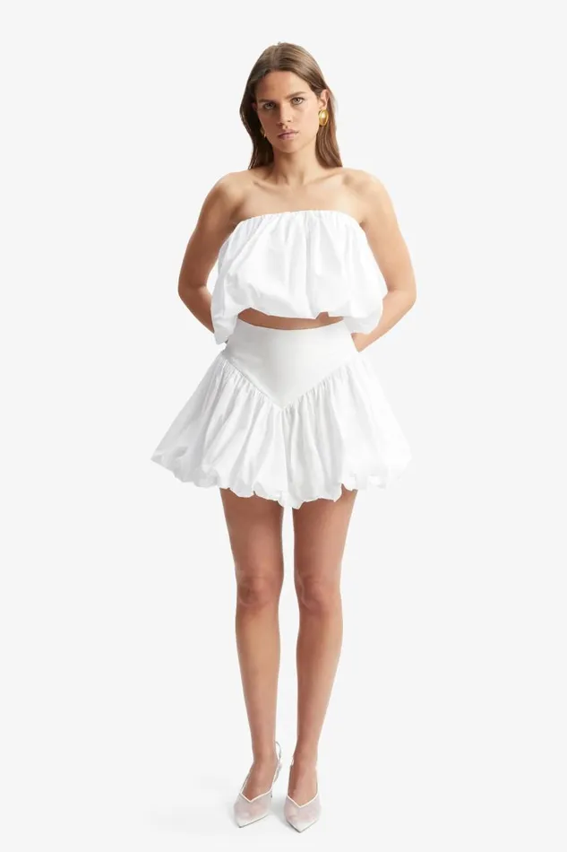 Women Skirts Bardot Lissett Poplin Mini Skirt In Orchid White Orchid White