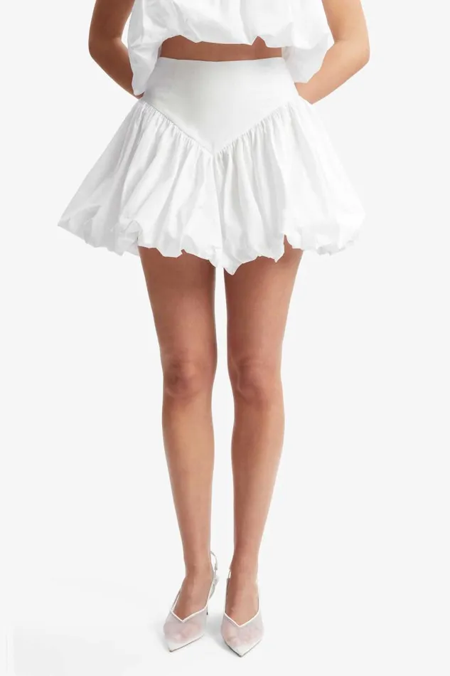 Women Skirts Bardot Lissett Poplin Mini Skirt In Orchid White Orchid White