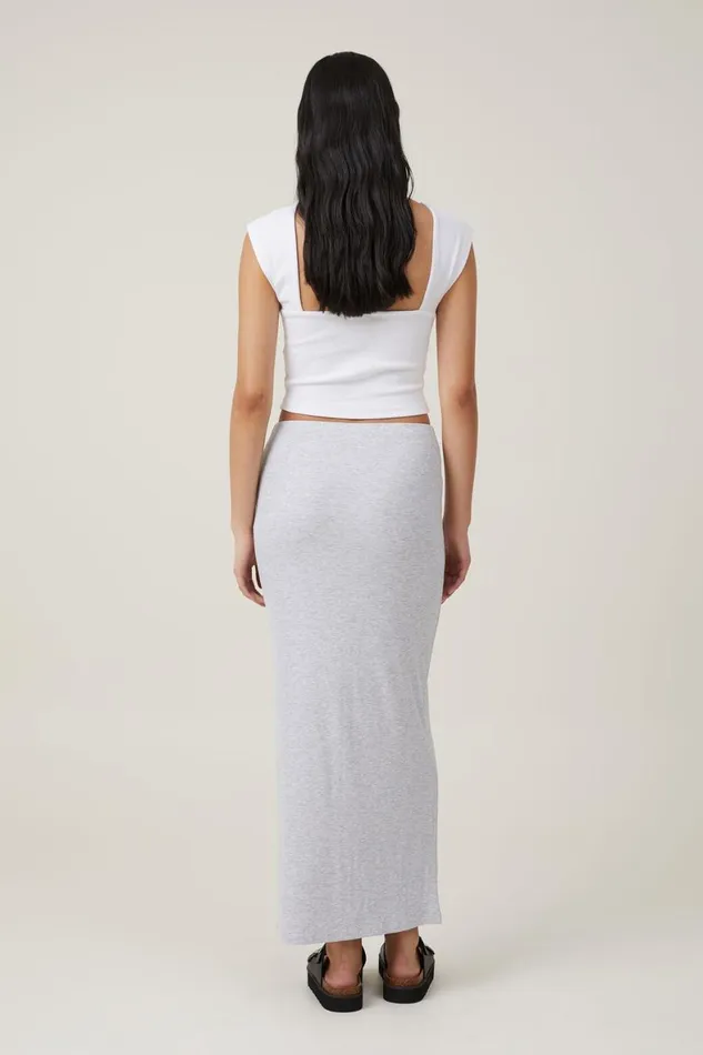 Women Skirts Cotton On Staple Rib Maxi Skirt Grey Marle
