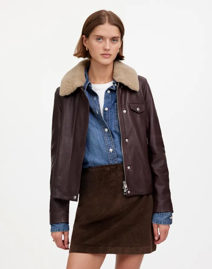 Women Skirts Madewell Corduroy Mini Skirt Dark Carob