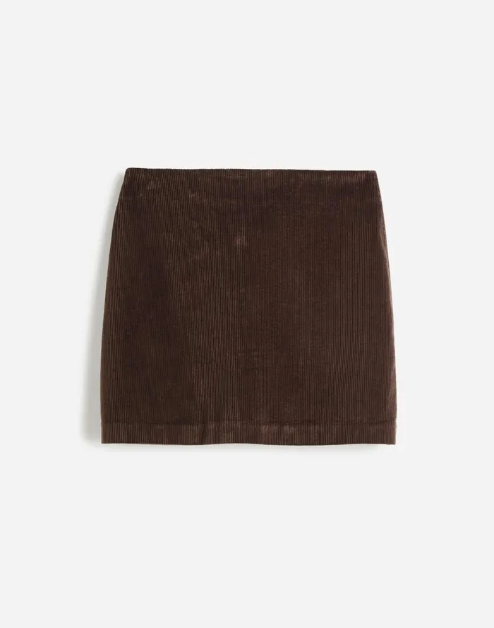 Women Skirts Madewell Corduroy Mini Skirt Dark Carob