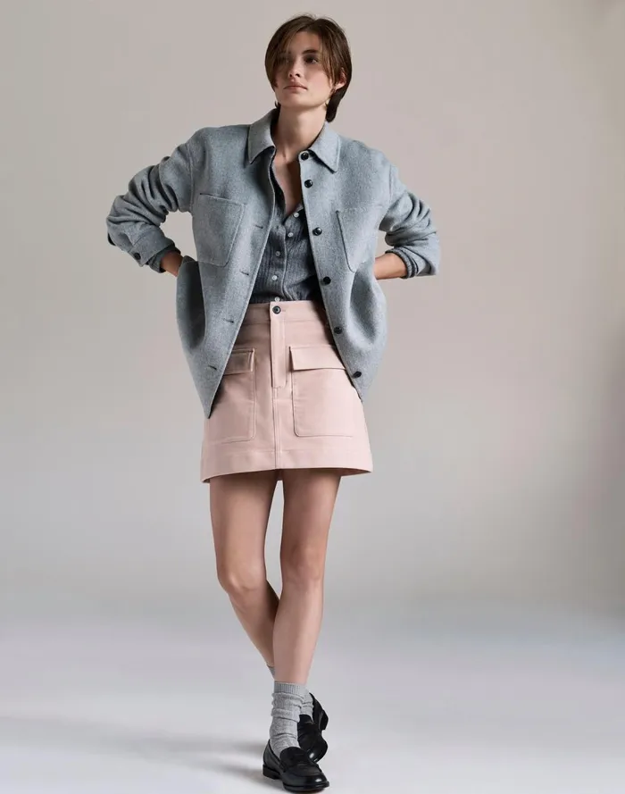 Women Skirts Madewell Utility Mini Skirt In Moleskin Pale Blush