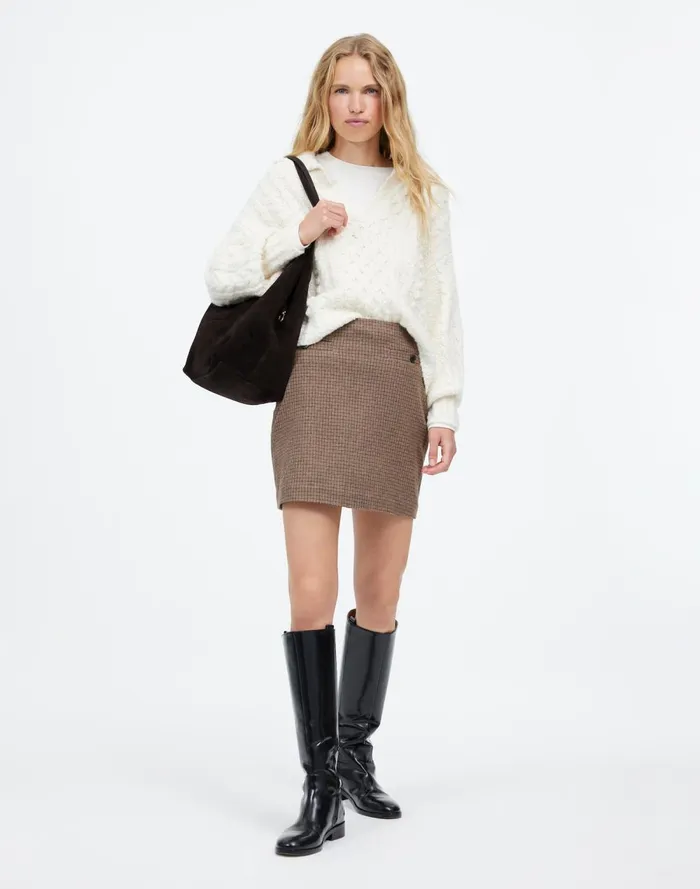 Women Skirts Madewell WoolBlend Mini Skirt In Check Parton Check