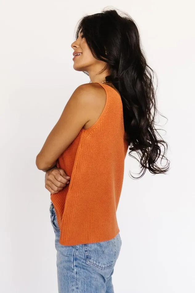 Women Skylee Knit Tank Top Burnt Orange Baltic Born Blouses and Shirts Women Skylee Knit Tank Top Burnt Orange Baltic Born Blouses and Shirts