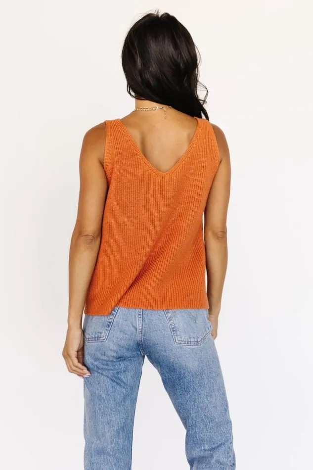 Women Skylee Knit Tank Top Burnt Orange Baltic Born Blouses and Shirts Women Skylee Knit Tank Top Burnt Orange Baltic Born Blouses and Shirts
