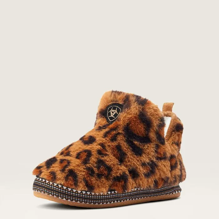 Women Slippers Ariat Bootie Slipper Fuzzy Leopard Print