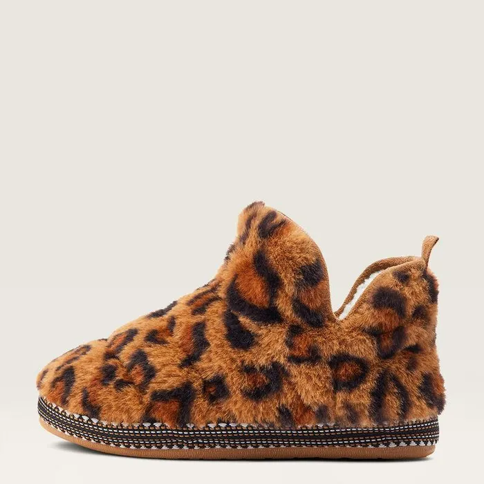 Women Slippers Ariat Bootie Slipper Fuzzy Leopard Print Women Slippers Ariat Bootie Slipper Fuzzy Leopard Print