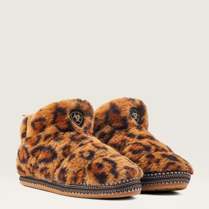 Women Slippers Ariat Bootie Slipper Fuzzy Leopard Print Women Slippers Ariat Bootie Slipper Fuzzy Leopard Print