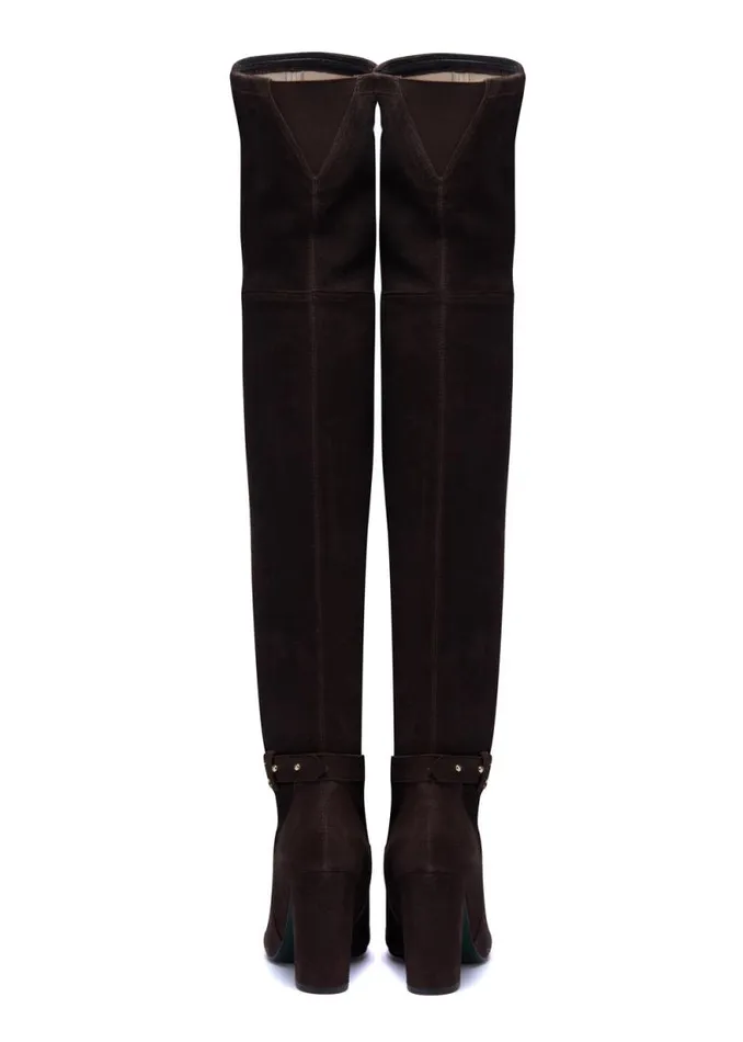 Women Sloane Over The Knee Boot Chocolate Holland Cooper Boots Women Sloane Over The Knee Boot Chocolate Holland Cooper Boots
