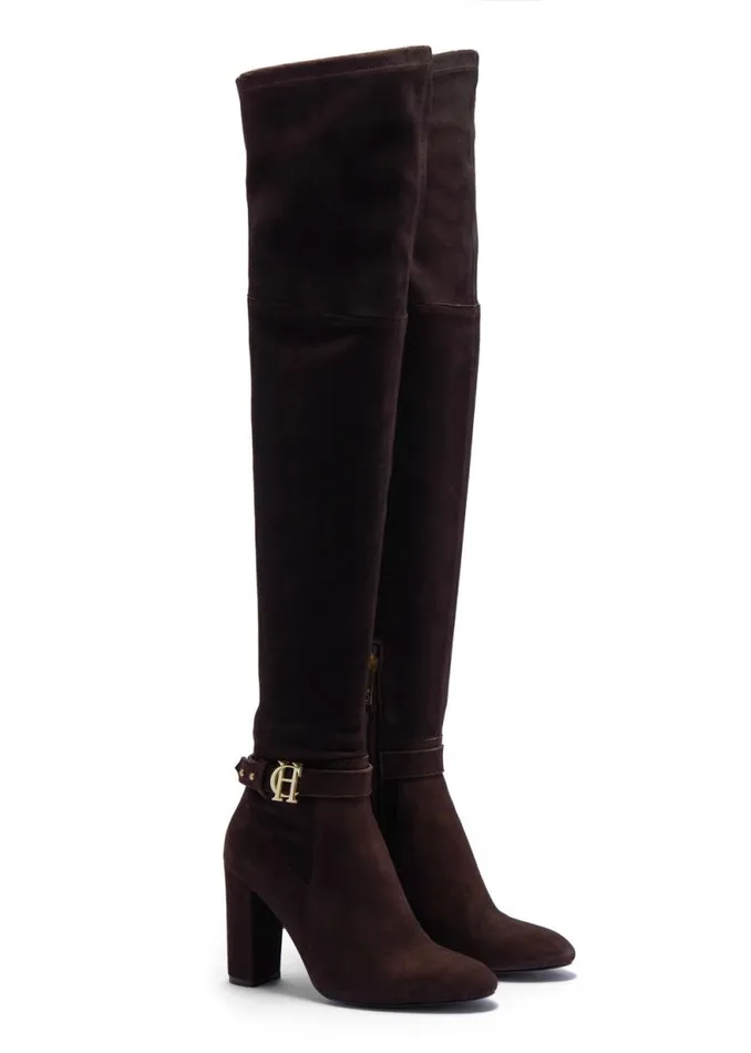 Women Sloane Over The Knee Boot Chocolate Holland Cooper Boots Women Sloane Over The Knee Boot Chocolate Holland Cooper Boots
