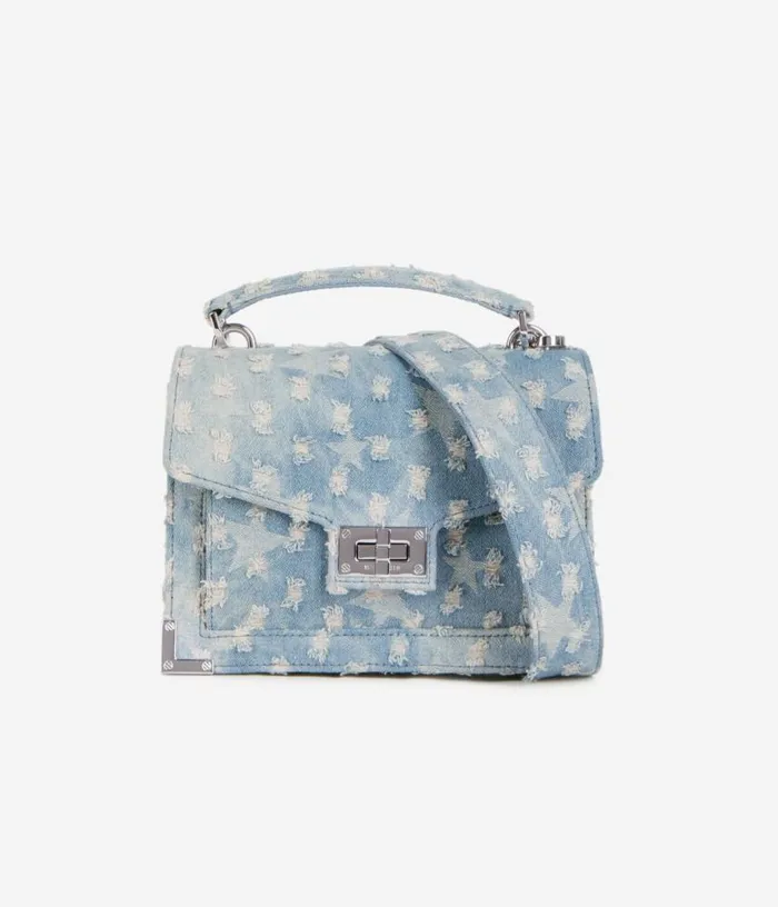Women Small Emily Blue Denim Bag With Stars THE KOOPLES Bags