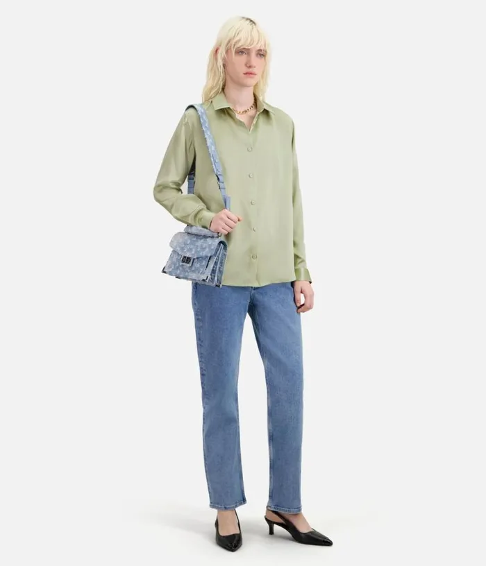 Women Small Emily Blue Denim Bag With Stars THE KOOPLES Bags