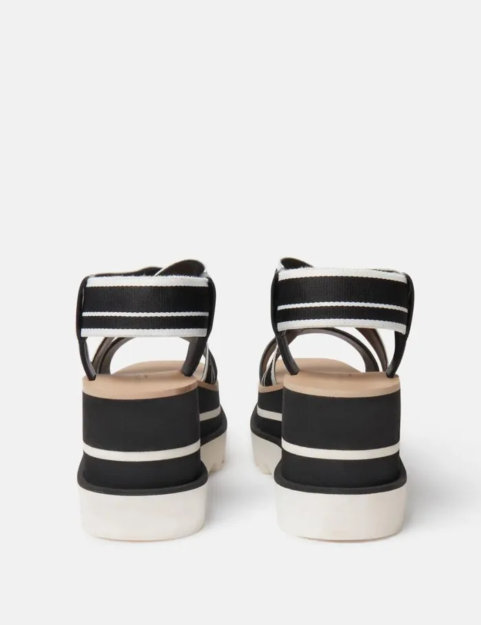 Women SneakElyse Striped Platform Sandals Blackwhite Stella McCartney Sandals Women SneakElyse Striped Platform Sandals Blackwhite Stella McCartney Sandals