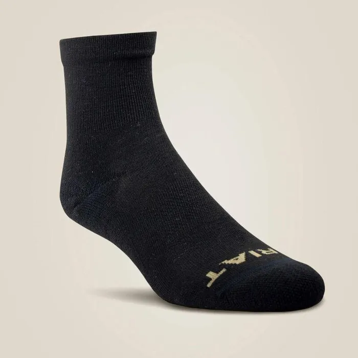 Women Socks Ariat Western Bootie Sock 2 Pair Pack Black