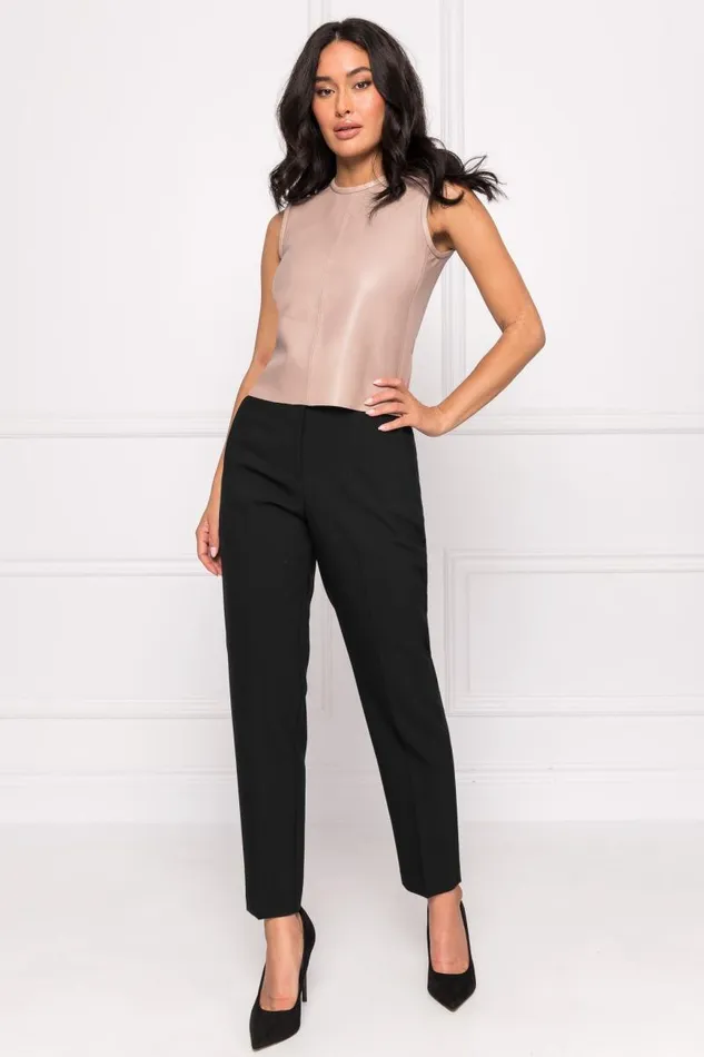 Women SOFIA Leather Shell Top Sirocco LAMARQUE Tops Women SOFIA Leather Shell Top Sirocco LAMARQUE Tops