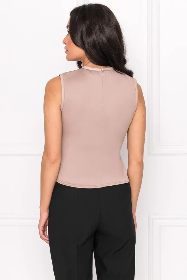 Women SOFIA Leather Shell Top Sirocco LAMARQUE Tops Women SOFIA Leather Shell Top Sirocco LAMARQUE Tops