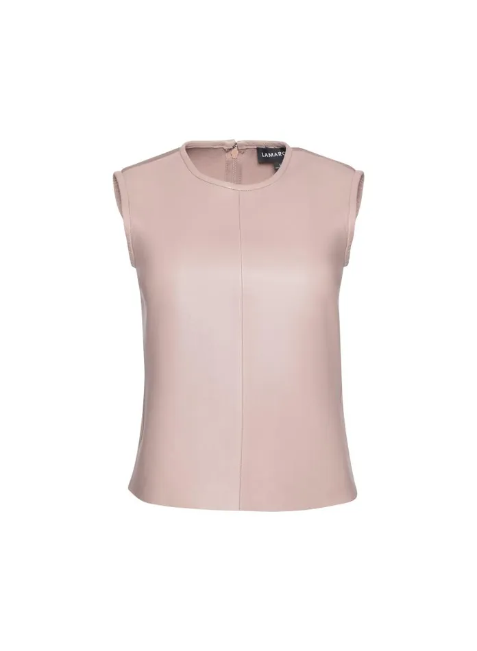 Women SOFIA Leather Shell Top Sirocco LAMARQUE Tops Women SOFIA Leather Shell Top Sirocco LAMARQUE Tops