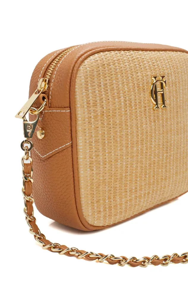 Women Soho Camera Bag Tan Raffia Holland Cooper Bags