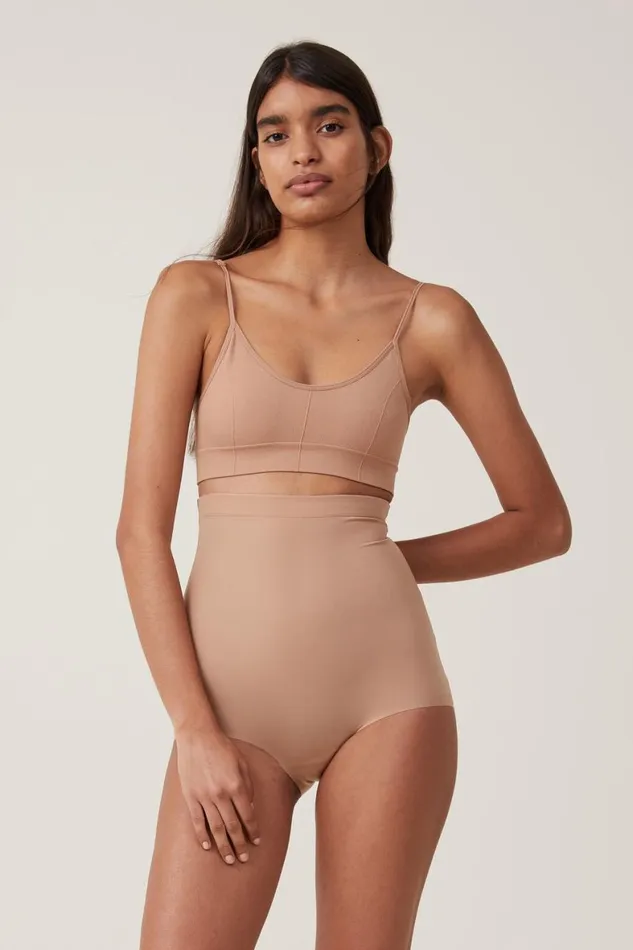 Women Solutions Cotton On Shapewear High Waist Bikini Brief Maple Sugar