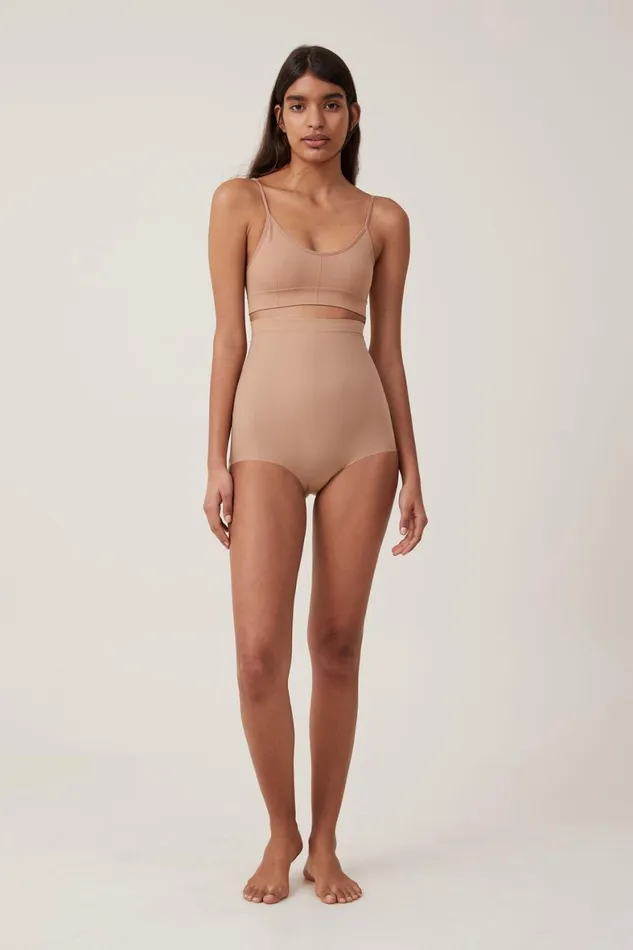 Women Solutions Cotton On Shapewear High Waist Bikini Brief Maple Sugar