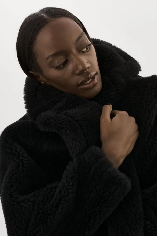 Women SOPHIE Sherpa Jacket Black LAMARQUE Sherpa Women SOPHIE Sherpa Jacket Black LAMARQUE Sherpa