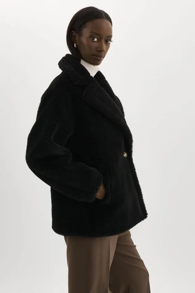 Women SOPHIE Sherpa Jacket Black LAMARQUE Sherpa Women SOPHIE Sherpa Jacket Black LAMARQUE Sherpa