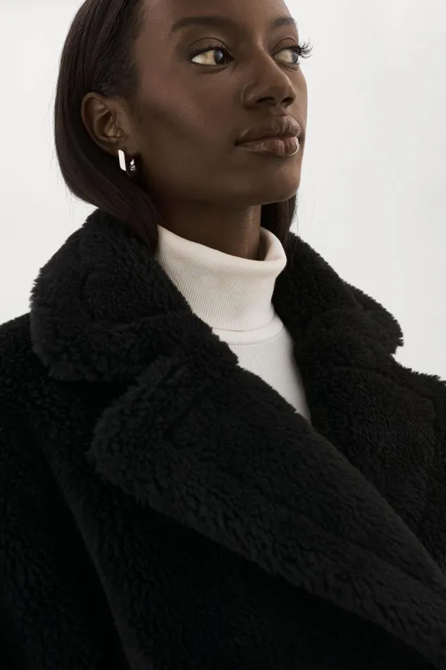 Women SOPHIE Sherpa Jacket Black LAMARQUE Sherpa Women SOPHIE Sherpa Jacket Black LAMARQUE Sherpa
