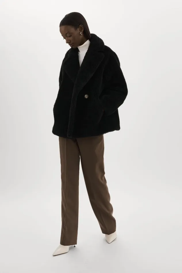 Women SOPHIE Sherpa Jacket Black LAMARQUE Sherpa Women SOPHIE Sherpa Jacket Black LAMARQUE Sherpa