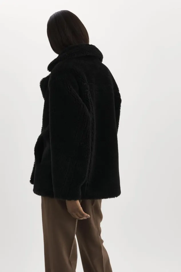 Women SOPHIE Sherpa Jacket Black LAMARQUE Sherpa Women SOPHIE Sherpa Jacket Black LAMARQUE Sherpa