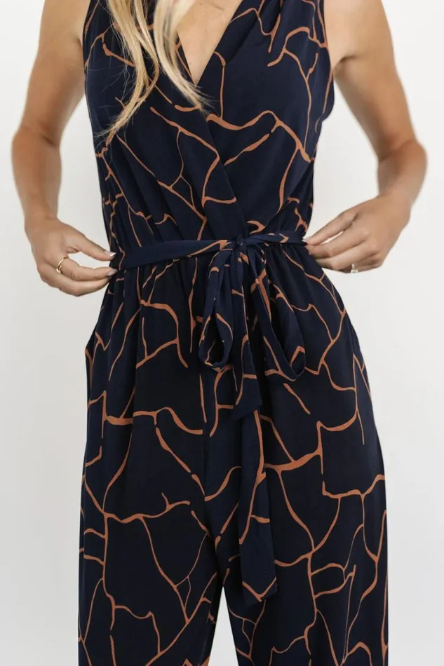 Women Stacia Tank Jumpsuit Navy Copper Baltic Born Jumpsuits and Rompers