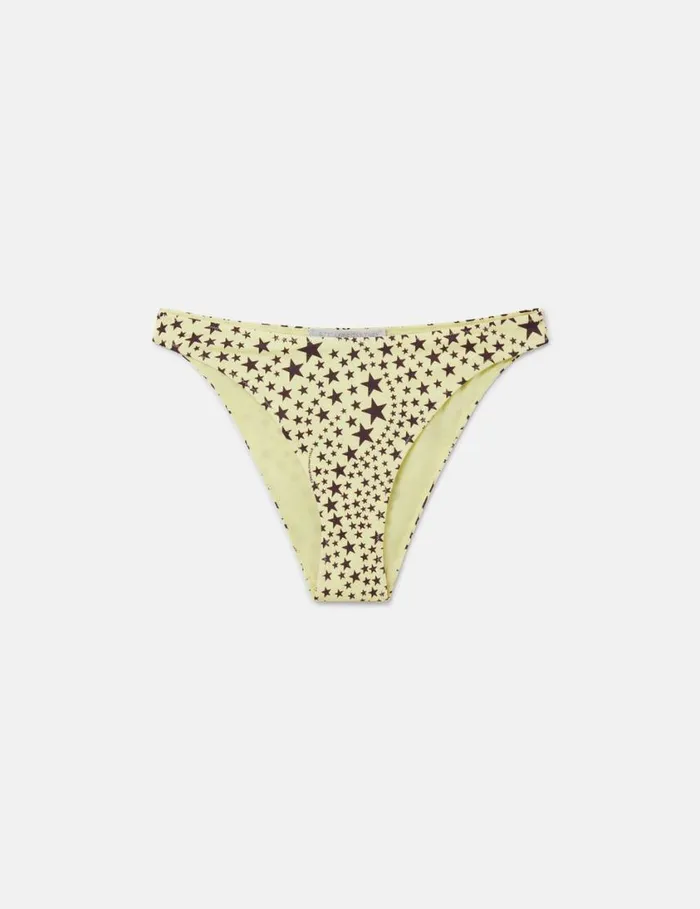 Women Star Print Mini Bikini Briefs Lemonburgundy Stella McCartney Swimwear
