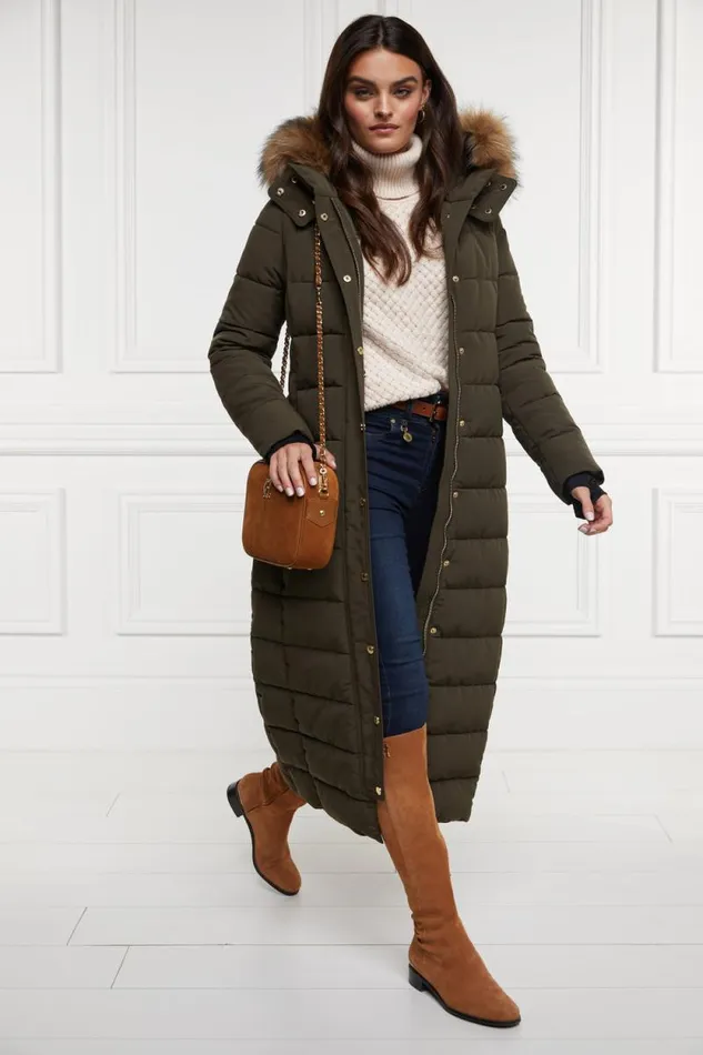 Women Stoneleigh Longline Coat Khaki Holland Cooper Coats